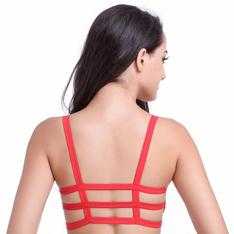 

1PC Fashion Sexy Women's Padded Bra Crop Tops Vest Cut Out Bralette Soft Cotton Beach Vacation Party Tank Tops