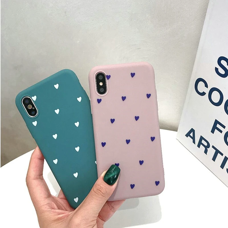 Phone Case For iPhone 7 8 Plus Floral Cases Flower Silicon Protect Soft Funny Heart Cover 6 6S XS Max XR 5 5S SE |
