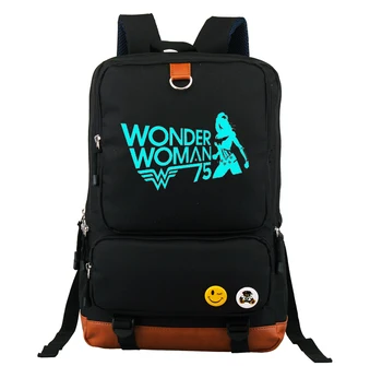 

Wonder Woman Cartoon Noctilucent Backpacks Children Bagpack Teenages Shoulder Bag Kids Travel School Bags Students Rucksack