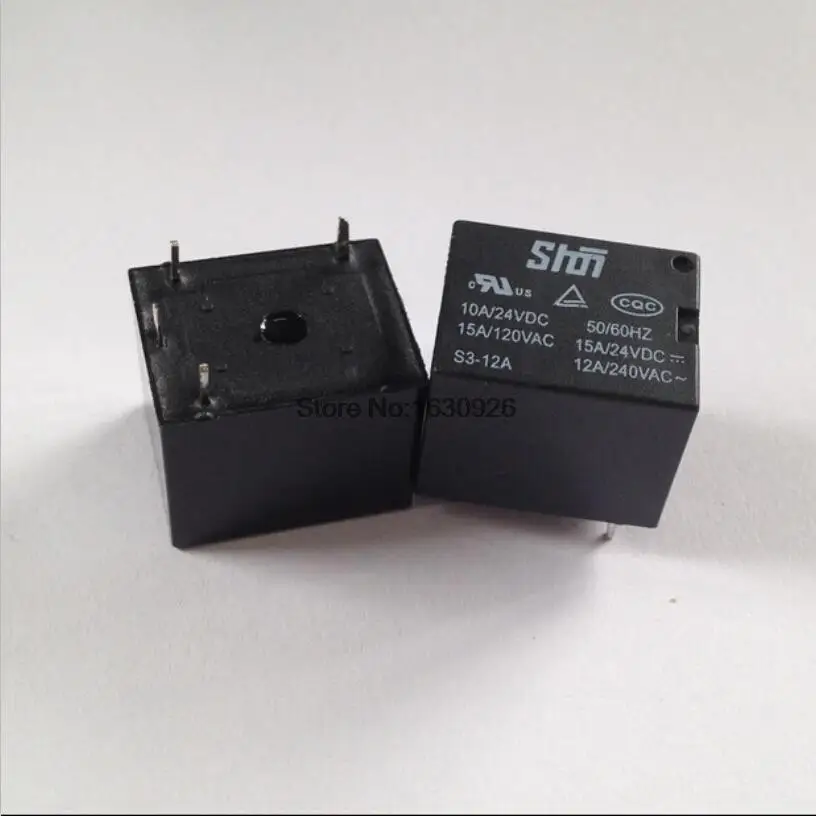 5pcs/lot normally open relay S3 12A JQC 3FF 12VDC 1HS 4 pin 10A-in ...