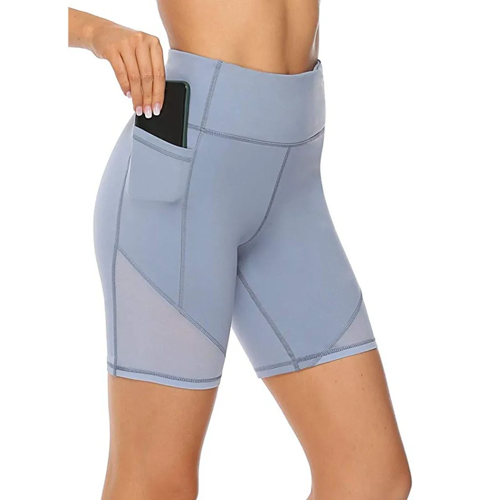 Для женщин с высокой талией для йоги Короткие коррекция талии обучение ходовые шорты йоги леггинсы для фитнеса C722