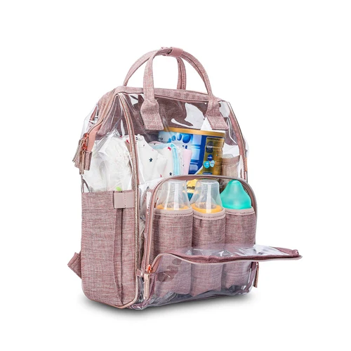 Сумка на плечо для мамы, модная прозрачная сумка для ожидания, водонепроницаемая сумка для подгузников из ПВХ, Большая вместительная многофункциональная посылка для ухода за ребенком - Цвет: model 1