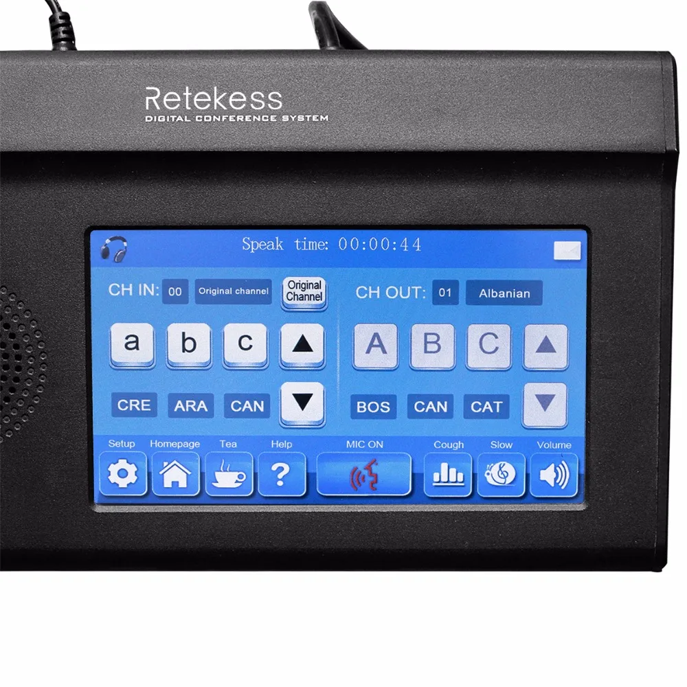 RETEKESS T120 الرقمية نظام المؤتمرات اللاسلكي مترجم وحدة ل الرقمية الأشعة تحت الحمراء صوت نظام التوزيع مع سماعة