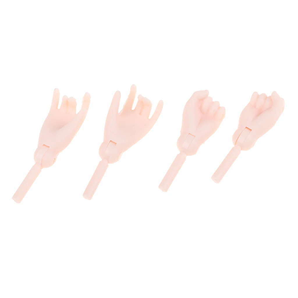 2 Pairs Doll Body Parts Hand Model For 27cm Obitsu11 Girl Doll DIY Making Accessories