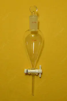 

125ml,24/40,Lab Pyriform Separatory Funnel,PTFE Stopcock,With The Cap,drop Tube