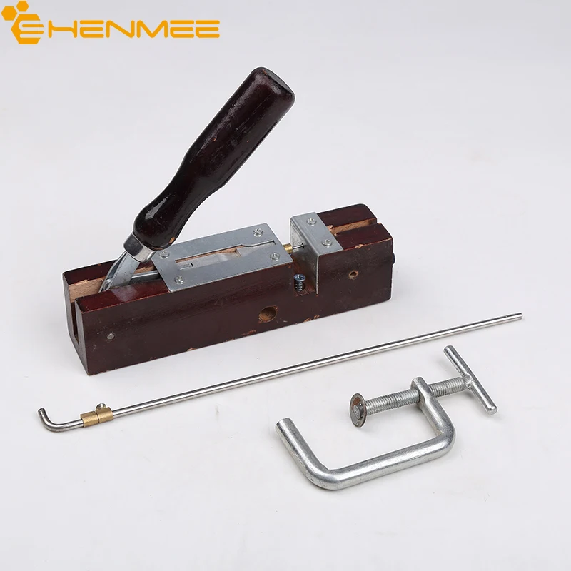 BEE.NO.1 Beekeeping Tool Equipment Frame Eyelets Puncher Machine Wood Stainless Steel