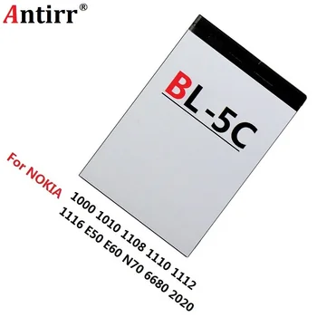 

3pcs New 1020mah BL-5C BL 5C mobile Cell phone battery for nokia 6600 N70 N71 N72 N91 E60 replacement cellphone batteries