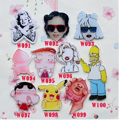 harajuku acrylic brooch without pin phone shell diy accessories (1)