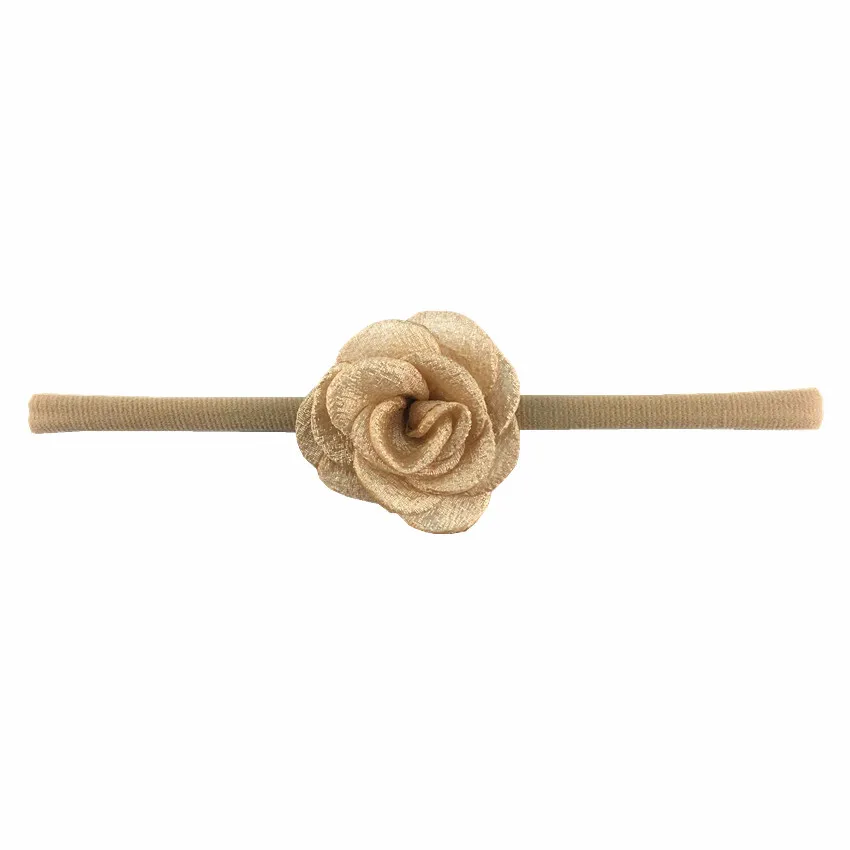 30 шт/партия, 5 см Crape camellia маленький цветок с нейлоновой головкой для девочки - Цвет: peach