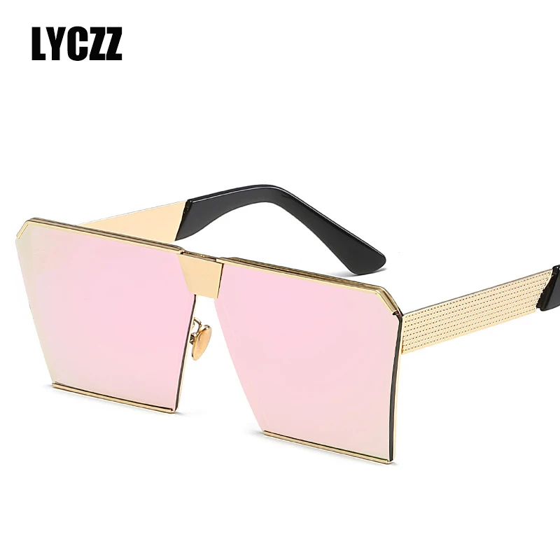 Lyczz металлический Винтаж Мужские квадратные солнцезащитные очки Роскошные