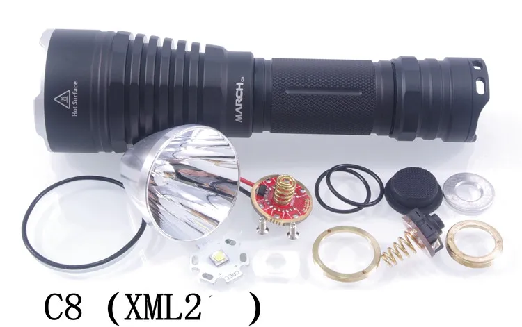 March C8 Luminus SST40 18650 21700 светодиодный фонарь Cree XML XPL XHP35 контроль температуры поисковые лампы с медной подложкой