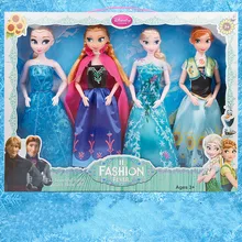 Ice and snow odd doll girl toy Aisha Barbie doll four suit Anna Aisha princess toy children