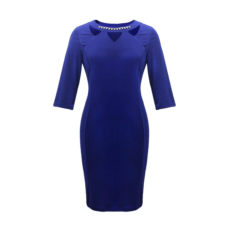 La MaxZa/однотонное женское платье с круглым вырезом; открытое летнее платье; Vestidos