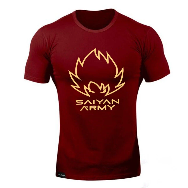 Super Saiyan Goku Training Camouflage T Shirt Summer Dragon Ball Men Military T-shirts Raglan Football Sports Short T shirt