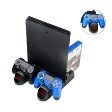 For Sony Playstation 4 PS4 / PS4 Pro /PS4 Slim Controller Stand Charger Dock Dual Controller Charger LED Charging Dock Station