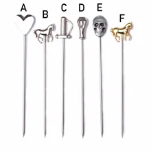 12 шт. Коктейльная палочка, Коктейльная палочка в форме черепа, форма лошади, для мартини, Коктейльная палочка, фруктовая палочка, набор из 12