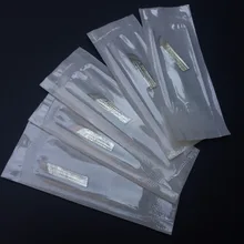 100 шт. для бровей Microblading иглы 15pin татуаж руководство брови татуировки лезвия для 3D бровей, вышивка татуировки