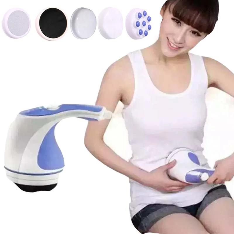 Electric Body roller Massager slimming back vibrator anti cellulite slimming relax spin tone