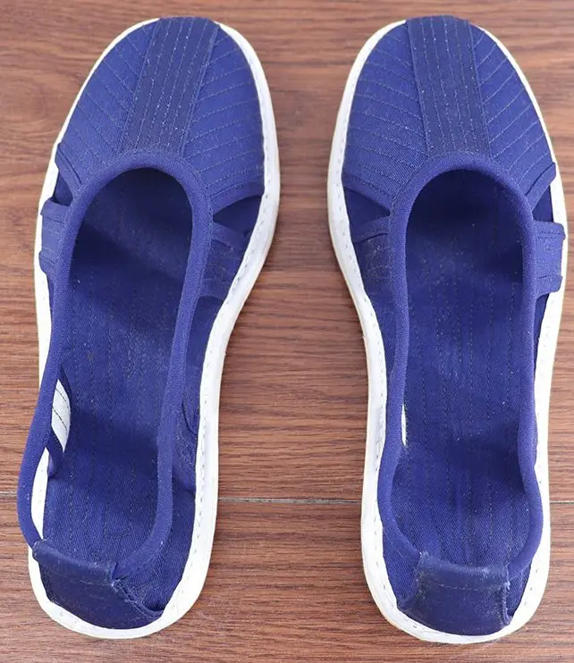 Летние хлопковые Туфли-монахи ручной работы в стиле шаолин; сандалии Лохан/Архат дзен-Нун; сандалии для боевых искусств в стиле кунг-фу; цвет синий, черный, серый, коричневый; европейские размеры 35-48 - Цвет: blue