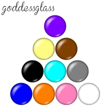 Мода красота сплошной цвет 10 шт 12 мм/18 мм/20 мм/25 мм круглый фото стекло кабошон демонстрация плоской задней части делая результаты ZB0571