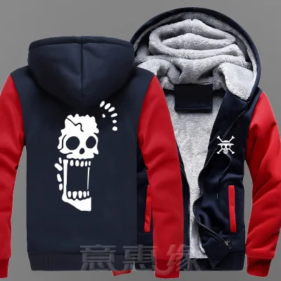 01 Новые зимние куртки и пальто одна деталь Толстовка аниме Trafalgar D водное право с капюшоном Толстая молния мужские толстовки - Цвет: 01