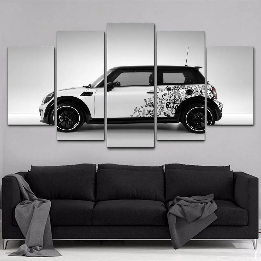 HD холст печатная Живопись 5 шт. настенный художественный современный автомобиль mini cooper s bully домашний декор плакат картина для гостиной YK-847