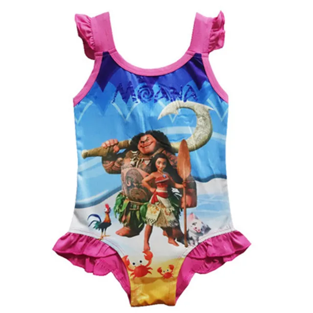 2018 New Moana Girls Swimsuit Set Bikini 3 9 Years Old Kid Wear