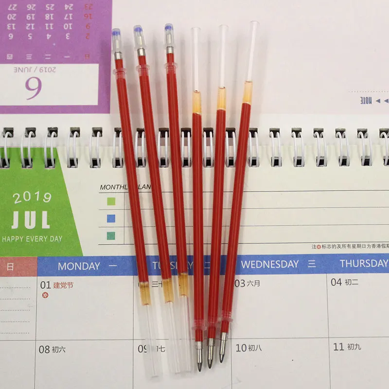 30 шт./компл. и красные, черные, голубые чернила 0,5 мм гелевая ручка с заправляемым стержнем офисные школьные принадлежности, блокноты пополнения чернил - Цвет: Red