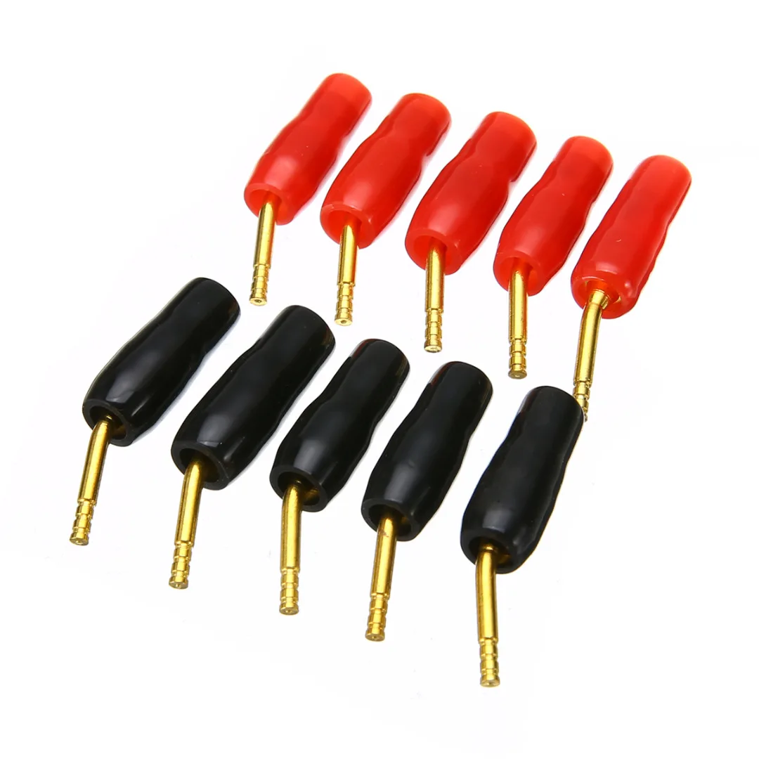 5pairs/set 2mm Plugs Gold Plated Musical Speaker Cable Wire Pin Banana Plug Connectors