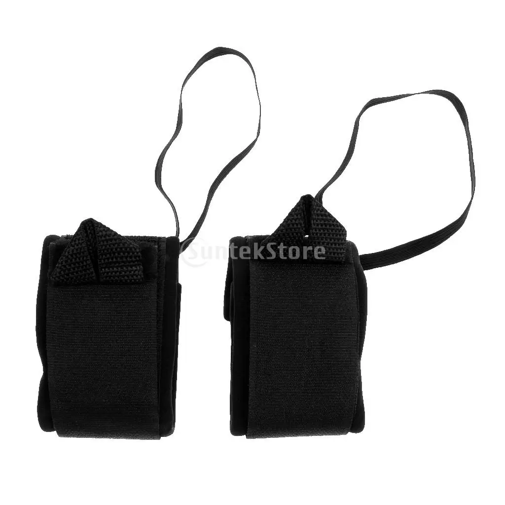2 Pieces Adjustable Padded Neoprene Bodyboard Fin Tethers Fin Savers Swimming Flippers Ankle Strap Surfing Diving Accessories
