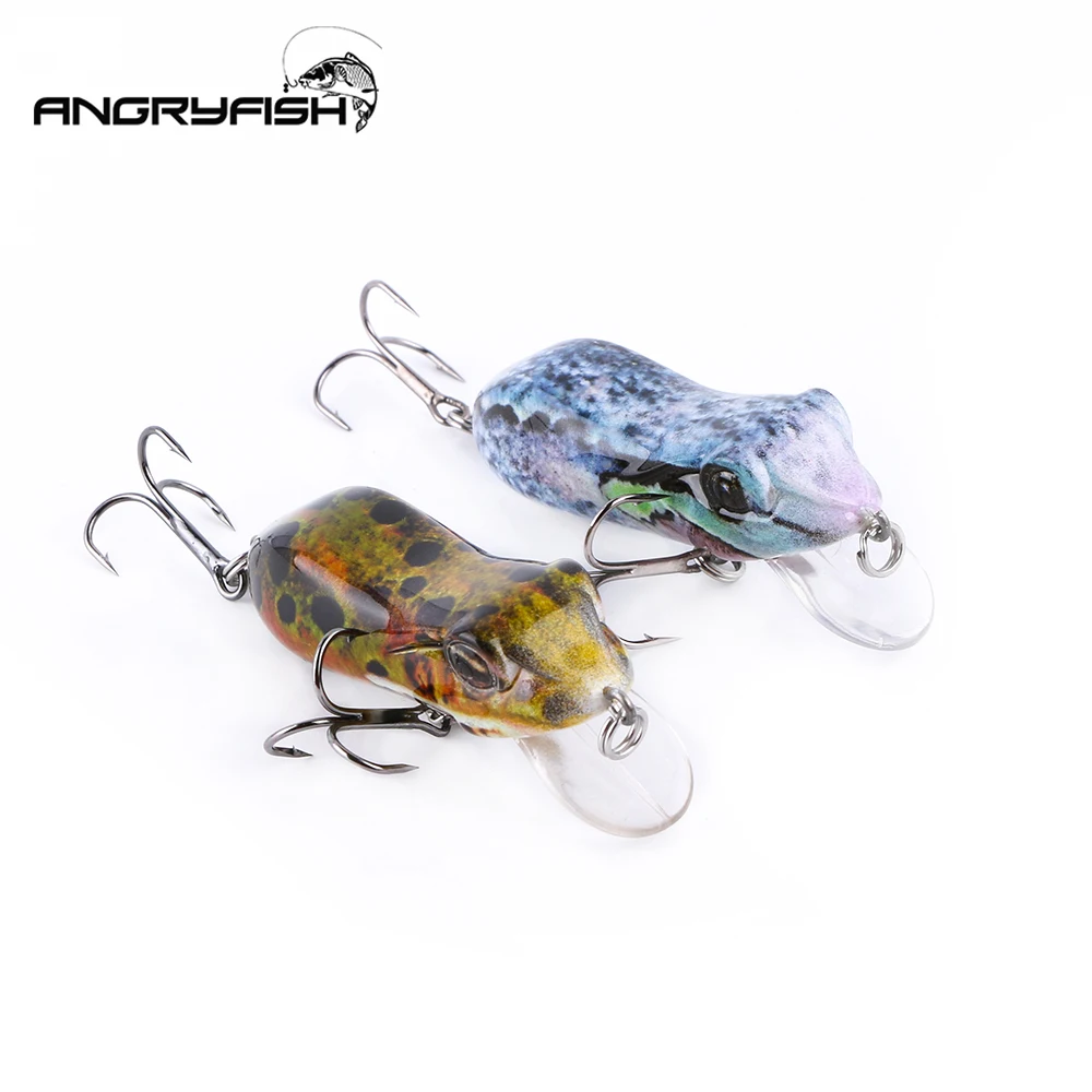 Angryfish/Лидер продаж 2 шт. 63 мм 10 г рыболовная приманка Bionic Frog жесткая искусственная