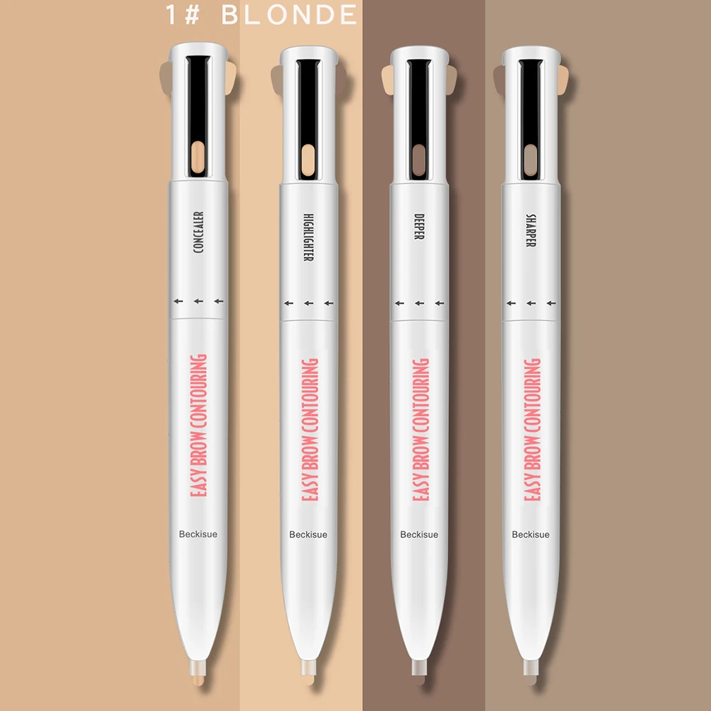 Водонепроницаемый 4 в 1 Pro вращающийся карандаш для бровей влагостойкая стойкая косметика