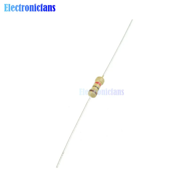 500 шт. 1/4 Вт угольный осажденный смешанный набор резисторов 1K Ohm 0,25 W 5% угольный осажденный сопротивление резисторов происхождения