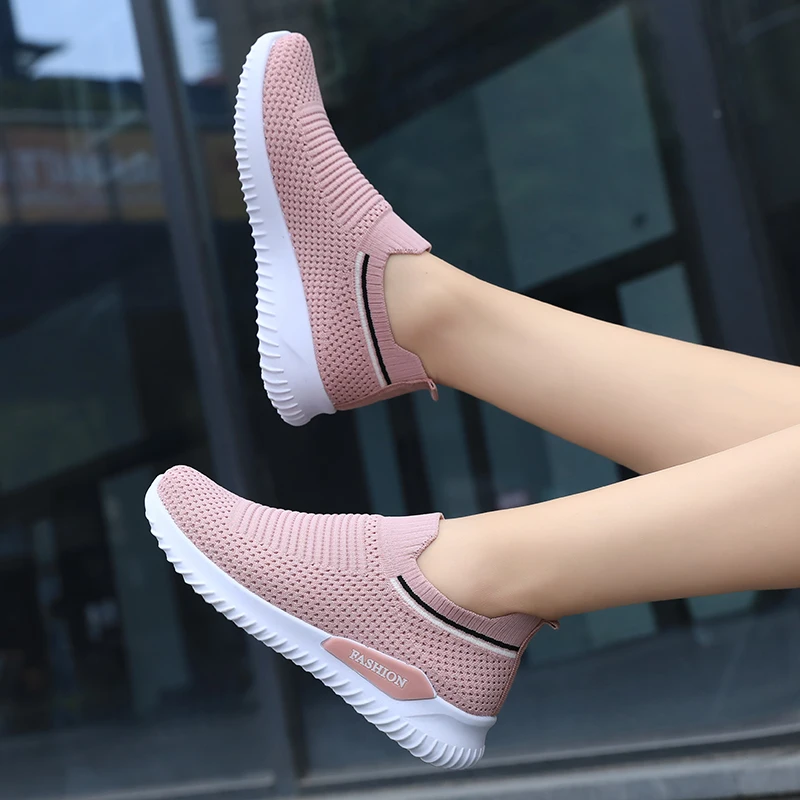 Sneakers Women Sport Shoes Lace-Up Beginner Rubber Fashion Mesh Round Cross Straps Flat Sneakers Running Shoes Casual Shoes (12)