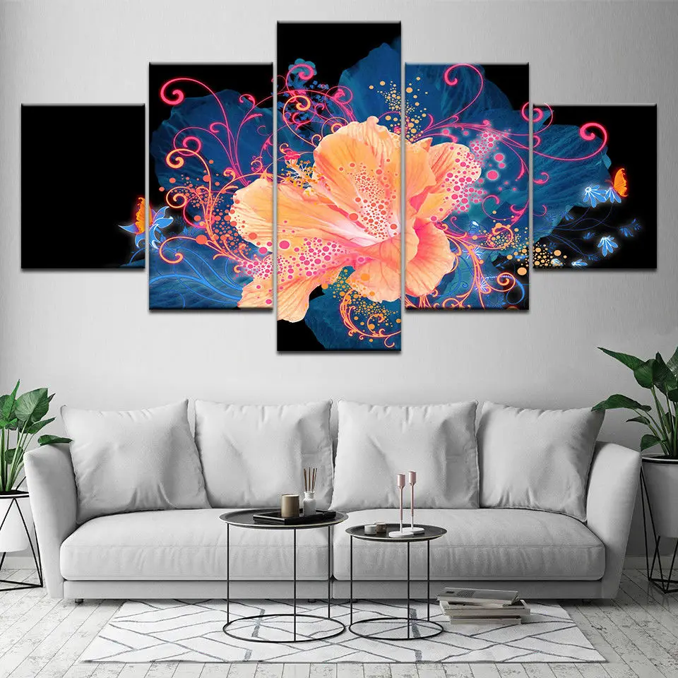 HD print Abstract Art Painting Cuadros Decoration Flowers HD Canvas