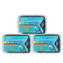 Плоский поток Flossers уголь Зубы Придерживайтесь межзубные глубоко очистить личные Уход за полостью рта углерода зубочистки 50 шт./коробка* 3