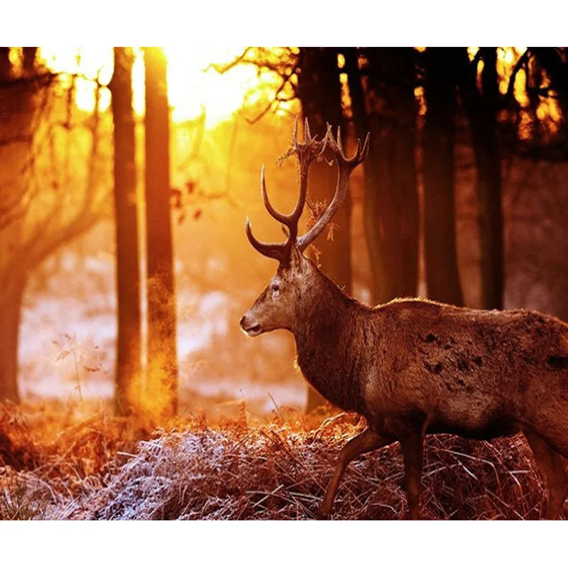YIKEE diamond painting Elk,kit diamond painting,diamond mosaic full