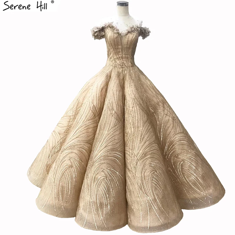 

New Long Turkish Arabic Gold Gliter Ball Gown Formal Evening Prom Gown Dress Galajurk Party Gowns Dresses Robe De Soiree