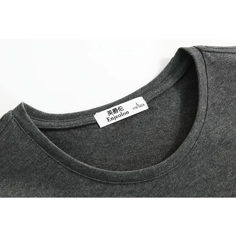 Enjeolon летняя футболка с короткими рукавами и круглым вырезом черно белые футболки