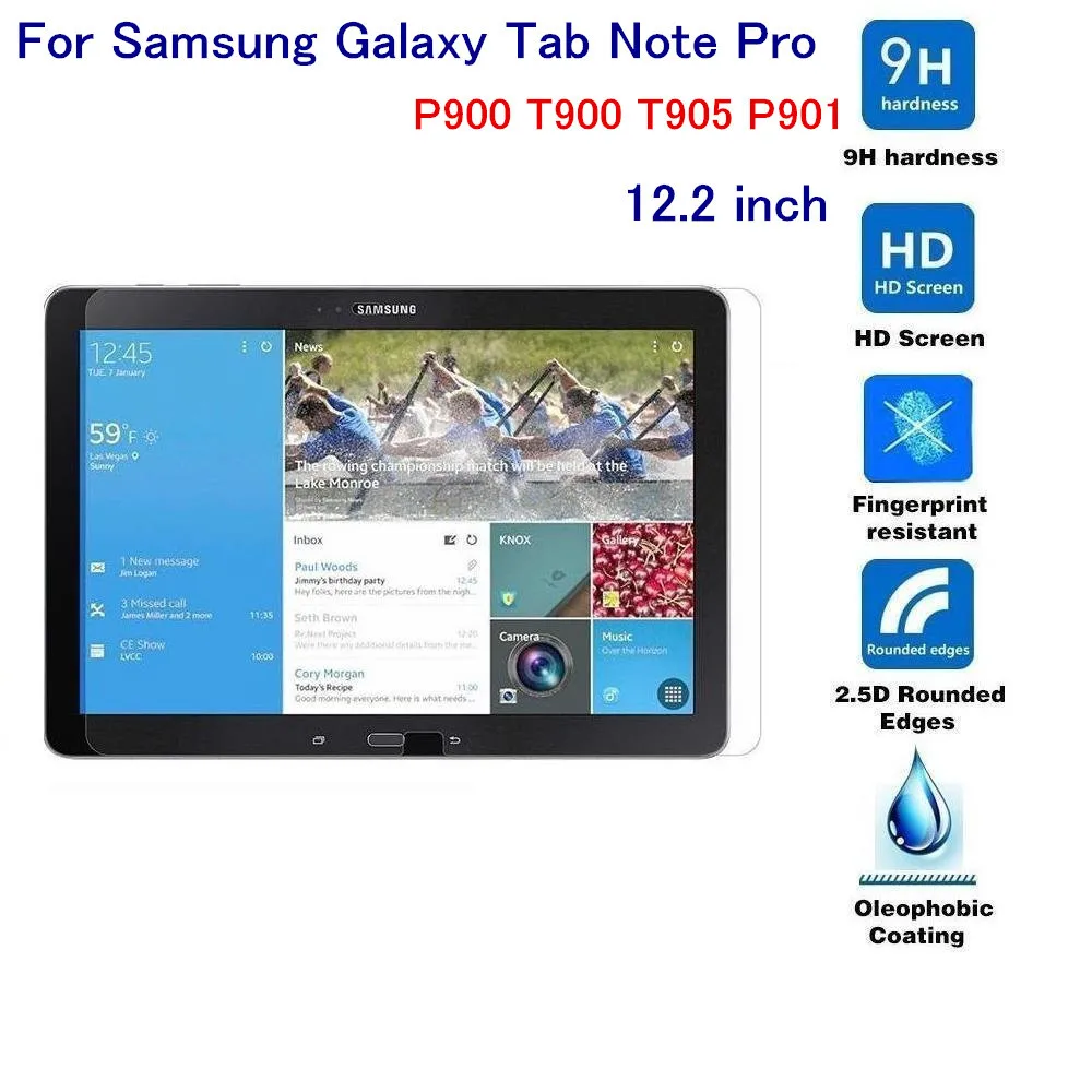 

Tempered Glass For Samsung oTab Nte Pro 12.2" P900 T900 T905 P901 Anti Shatter Screen Protector For Samsung Galaxy Tab Note Pro