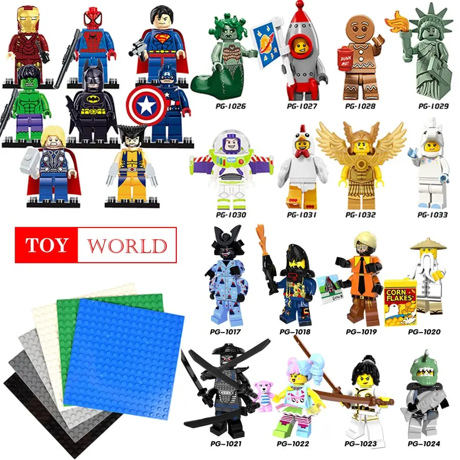 

1pcs Super Heroes Captain America iron man gingerbreads Man Building Blocks Compatible With LegoINGly Batman toys children gifts