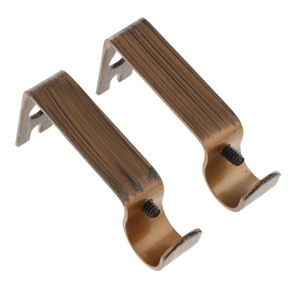 2 Pieces Curtain Rod Wall Bracket Holder for rod/pole up to 15.88mm/0.62 inch diameter