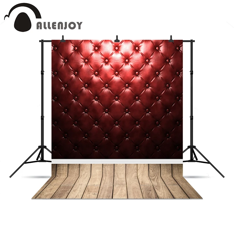 Allenjoy фон для фотосессий красный изголовье кровати постепенное изменение цвета деревянный пол фон для фото студия Photocall винил