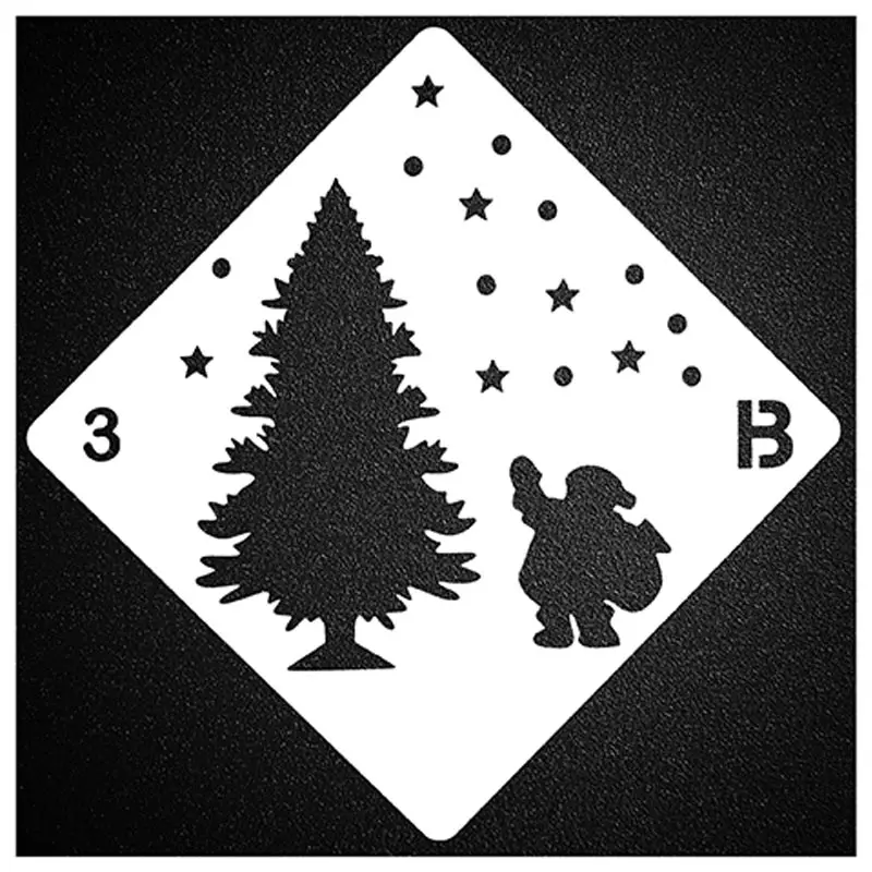 

Merry Christmas Tree Sticker Painting Stencils for Diy Scrapbooking Stamps Home Decor Paper Card Template Decoration Album Craft