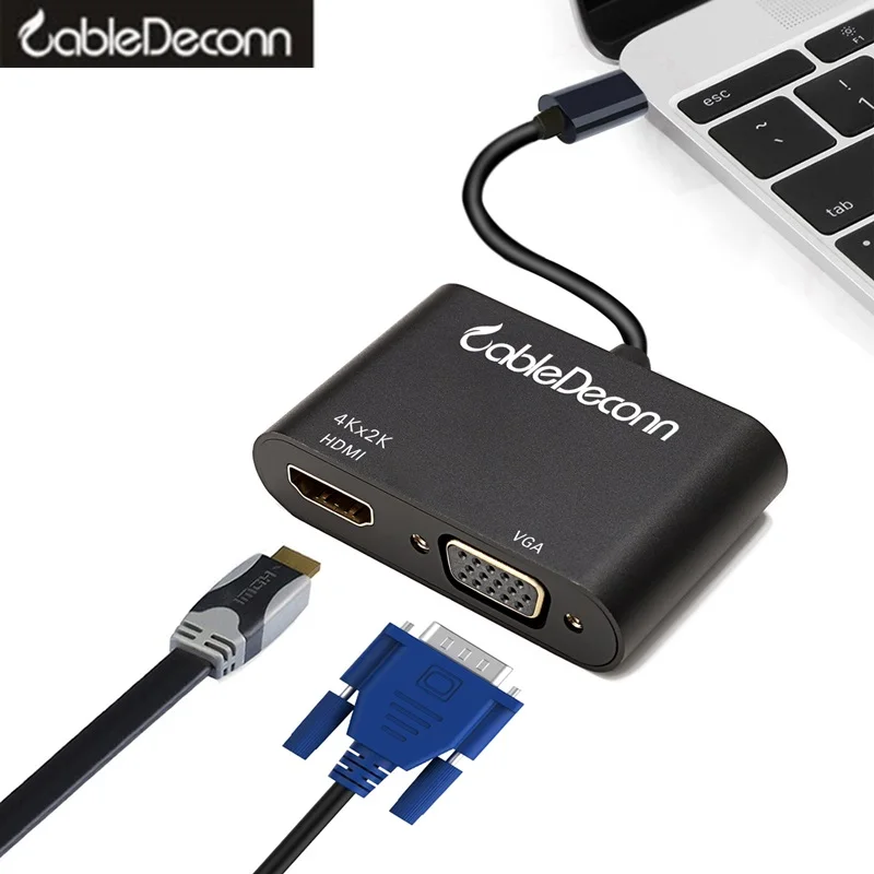 Thunderbolt 3 док станция usb Type c концентратор hdmi vga адаптер 4k кабель usb3.1 конвертер для