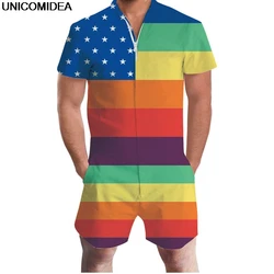 Orgullo Mameluco Gay Orgullo Hombres Del Arco Iris Mameluco Gráfico 3D Una Pieza Mameluco Casual Mono de la Cremallera Monos Ee.uu. Bandera Playa Conjuntos de los Hombres Orgullo Mameluco Gay Orgullo Hombres Del Arco Iris Mameluco Gráfico 3D Una Pieza Mameluco Casual Mono de la Cremallera Monos Ee.uu. Bandera Playa Conjuntos de los Hombres