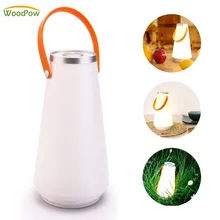 Портативный беспроводной фонарь WoodPow с регулируемой яркостью, перезаряжаемая Настольная лампа с сенсорным сенсором, ночная лампа для кемпинга, USB зарядное устройство