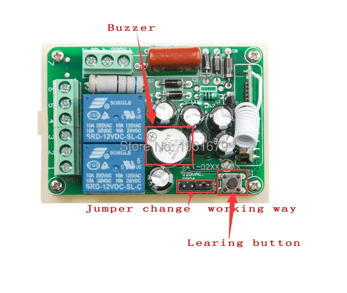 Универсальный AC 220 V 10 A 10A реле радиочастотного Радио беспроводной пульт дистанционного управления светильник приемник передатчик 433mhz