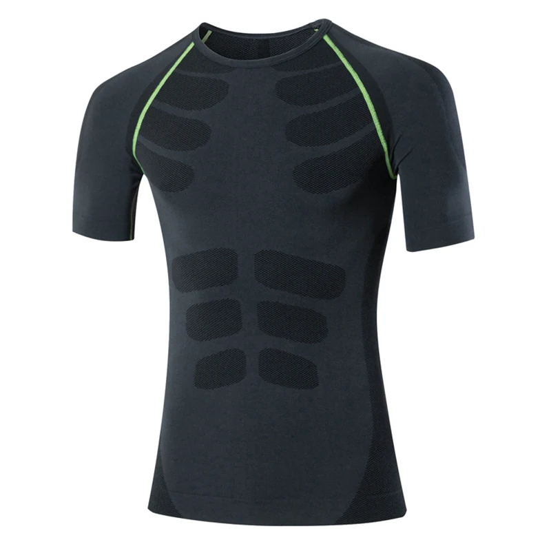 

1Pcs Men Quick Dry Compression Tights Shirts Fitness Gym Exercise Training Sport Running Bodybuilding Short Sleeve T Shirt