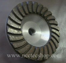 [M14 thread] 5” NCCTEC Diamond Aluminum matrix sintered grinding disc | 125mm stone Turbo grinding CUP wheel FREE SHIPPING